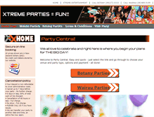 Tablet Screenshot of partycentral.co.nz